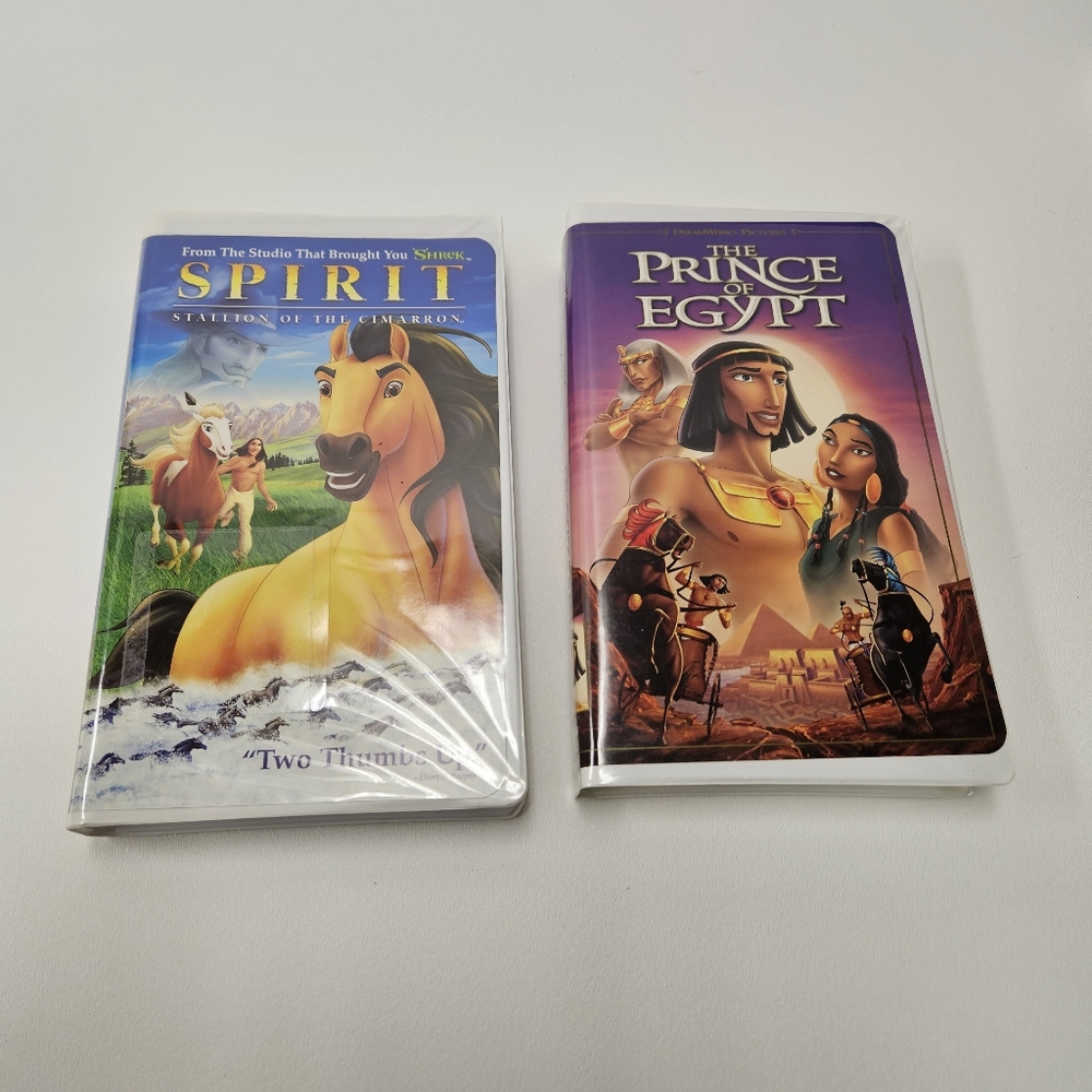 Dreamworks VHS lot the Prince of Egypt & Spirit: Stallion of the Cimarron
